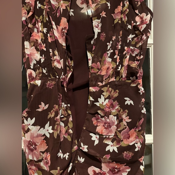 Express Ruched Ruffle Mini Dress - Picture 6 of 11